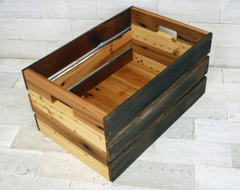 Reclaimed Wood & Barn Wood Crate | choose your size | Dichotomy Design