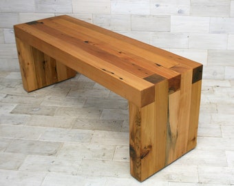 Reclaimed Cedar Wood Bench / Coffee Table | Box Joint Design