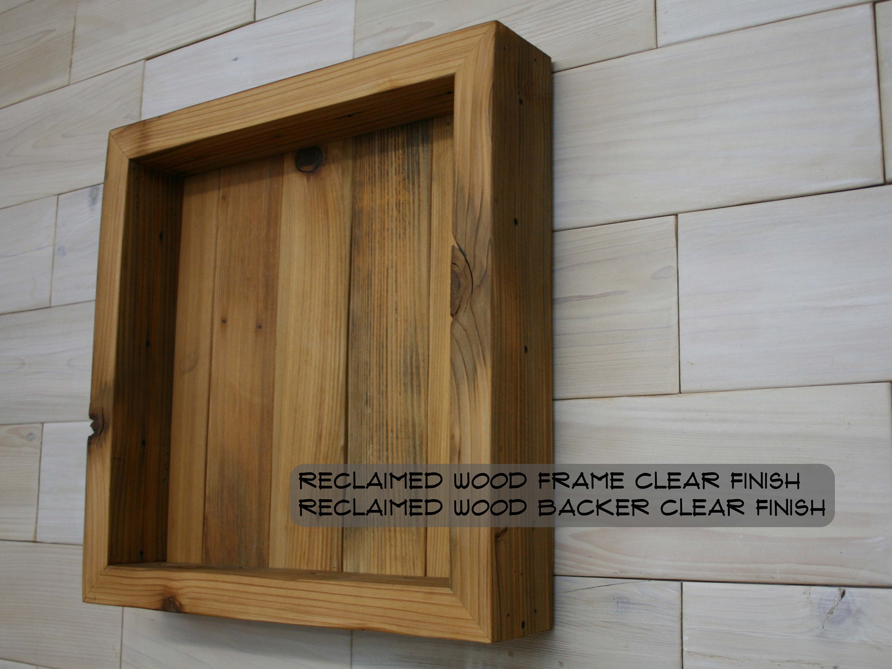 Reclaimed Wood Shadow Box 24 x 24 x 2 with Etsy