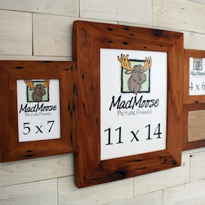 XL Reclaimed Redwood Picture Frame Classic-1.25&quot; | choose your size 24&quot; x 30&quot; up to 40&quot; x 48&quot;