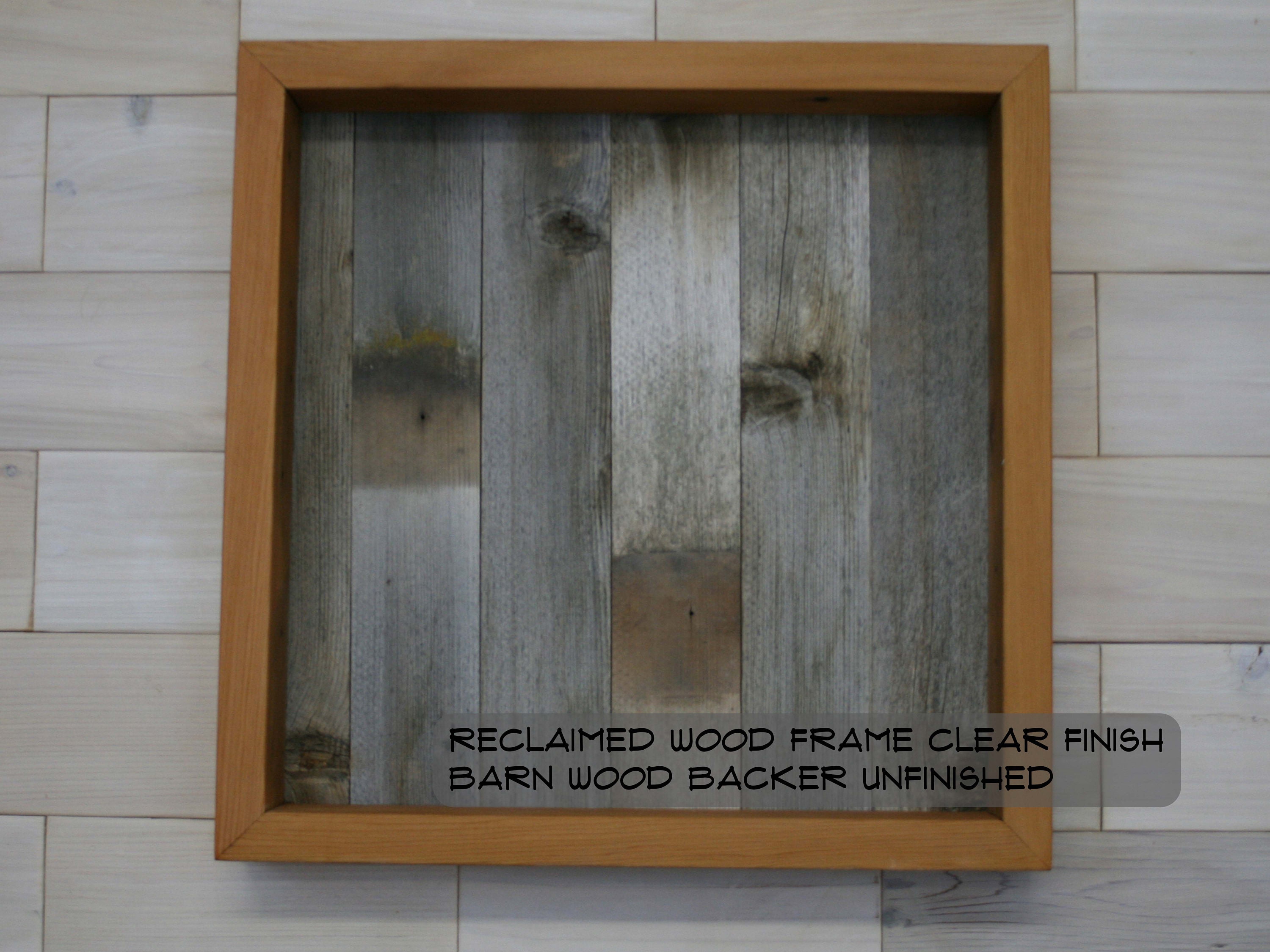 Reclaimed Wood Shadow Box 24 x 24 x 2 with Etsy