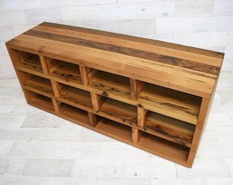 Reclaimed Wood Shoe Storage Bench | Passage Design