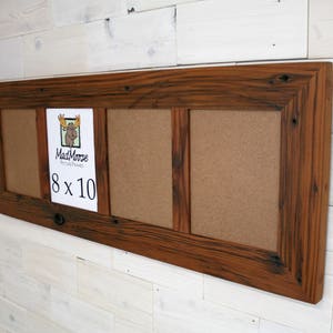 Multi pane Reclaimed Redwood Picture Frame Classic-3&quot; | 4x6 5x7 8x10