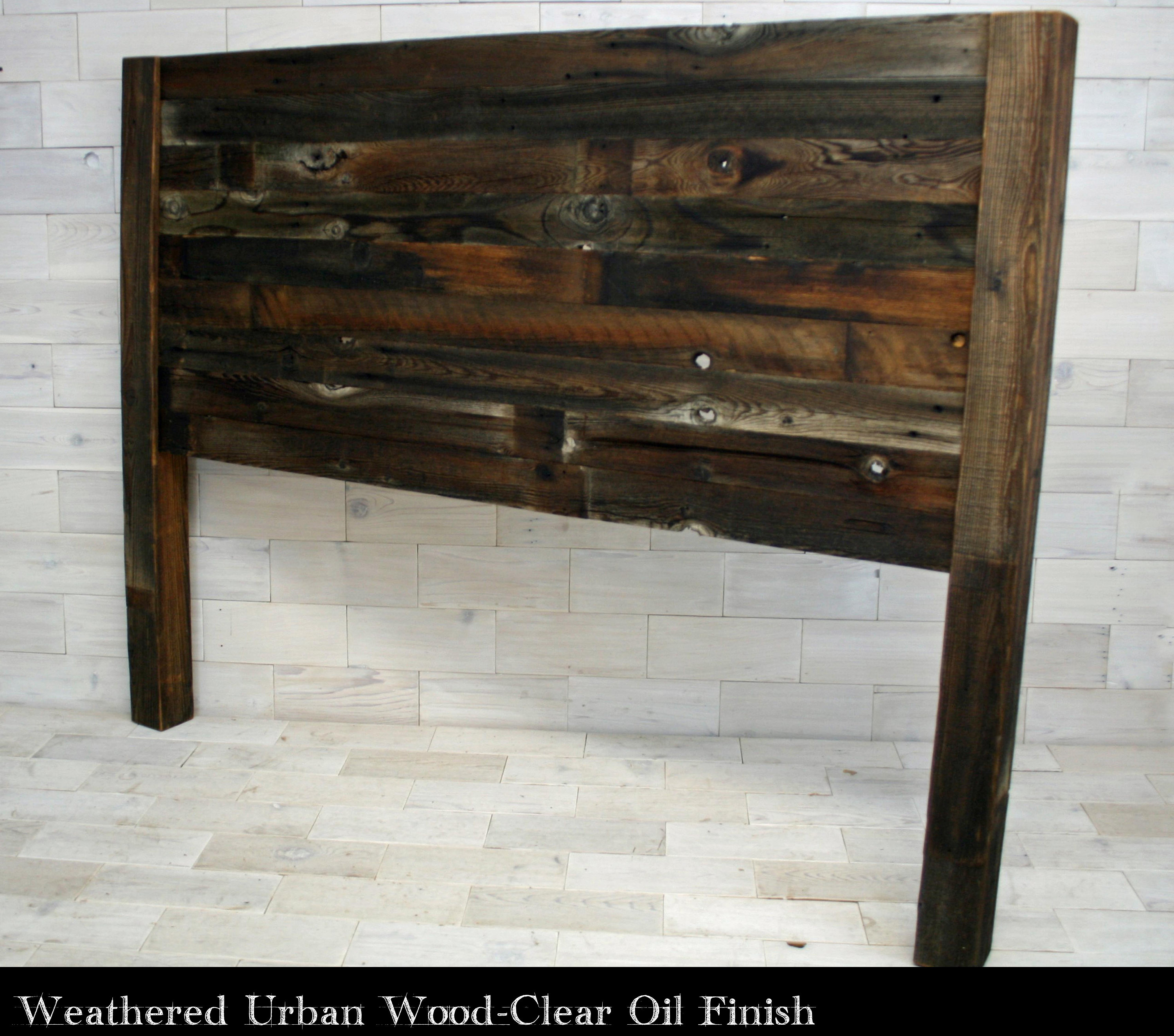 Barn Wood Headboard with Posts all bed sizes Texture Horizon Design