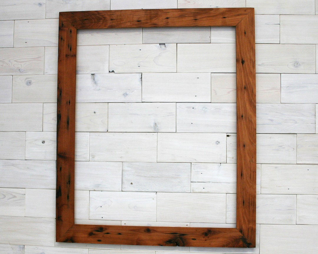 Reclaimed Redwood Picture Frame Classic 2 Choose Your Size 24 X 40 up to 40 X 48 Etsy