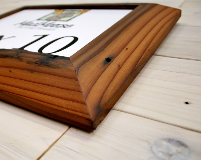 XL Reclaimed Redwood Picture Frame Inclined-3" | choose your size 24" x 40" up to 40" x 48"