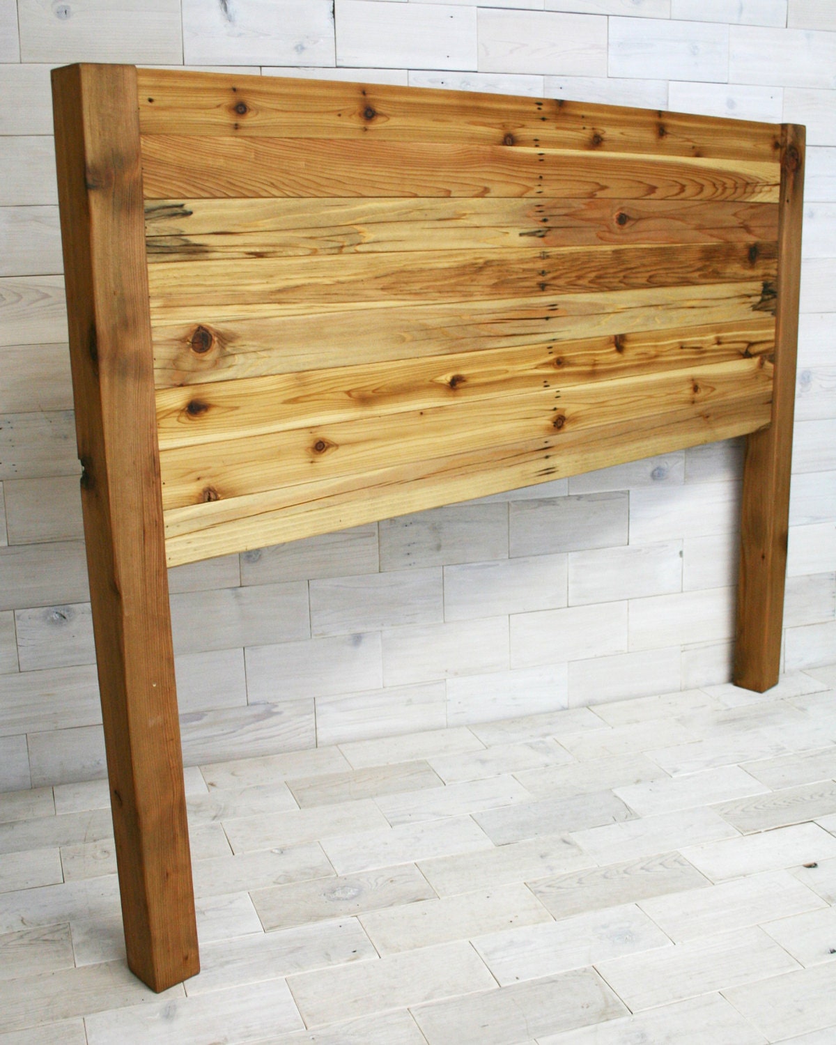 Reclaimed Wood Headboard with Posts all bed sizes Remilled Etsy