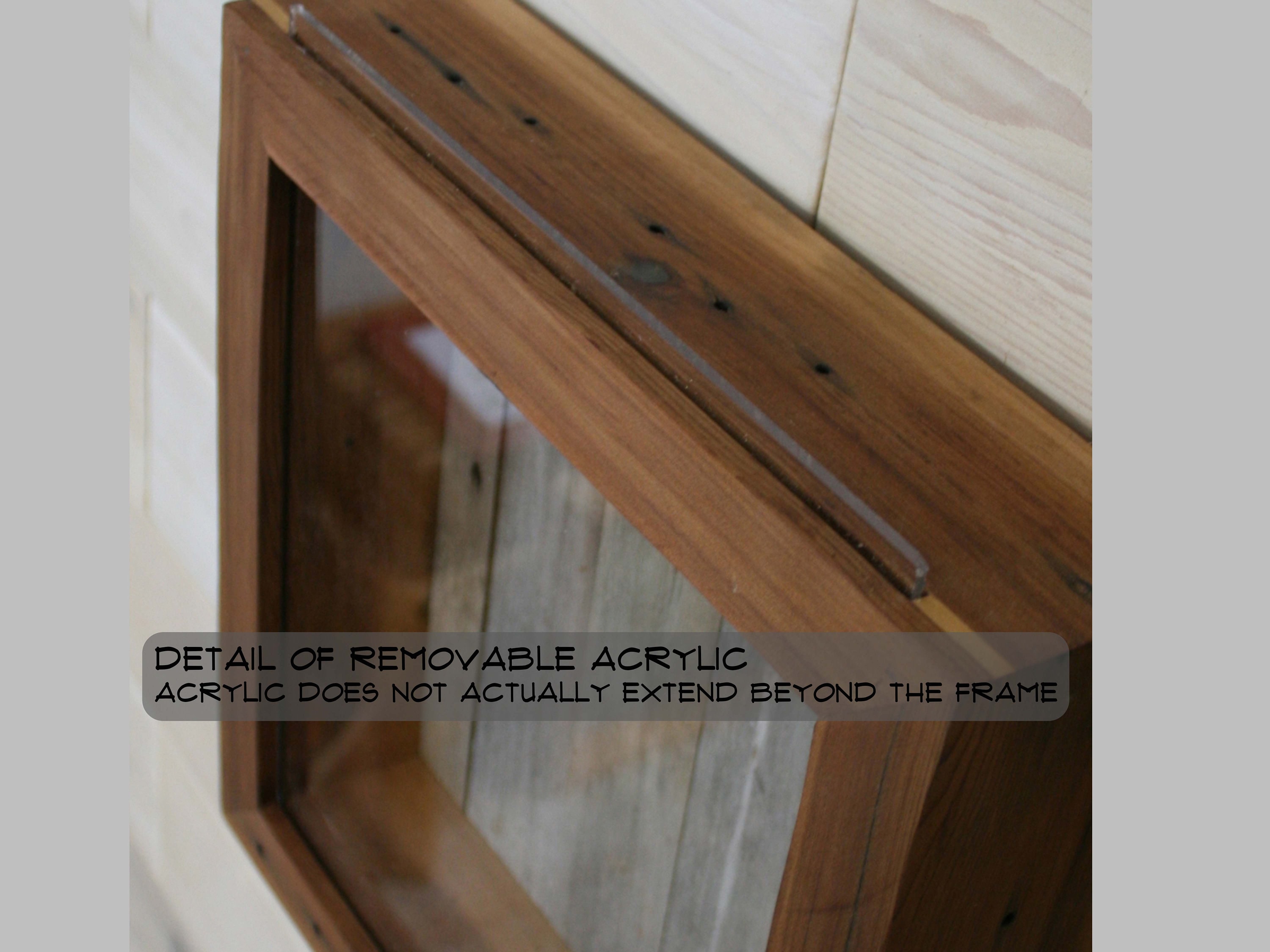 Reclaimed Wood Shadow Box 24 x 24 x 2 with Etsy