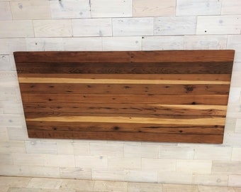 Reclaimed Redwood Hanging Headboard Panel or Headboard with Posts| all bed sizes | Horizon Design