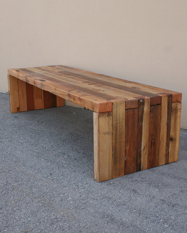 Reclaimed Wood Bench / Coffee Table choose your size Etsy