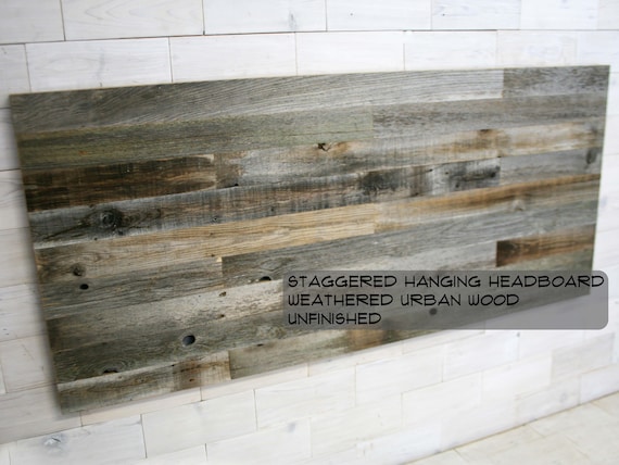 all bed sizes Texture Horizon Design Barn Wood Hanging Headboard Panel