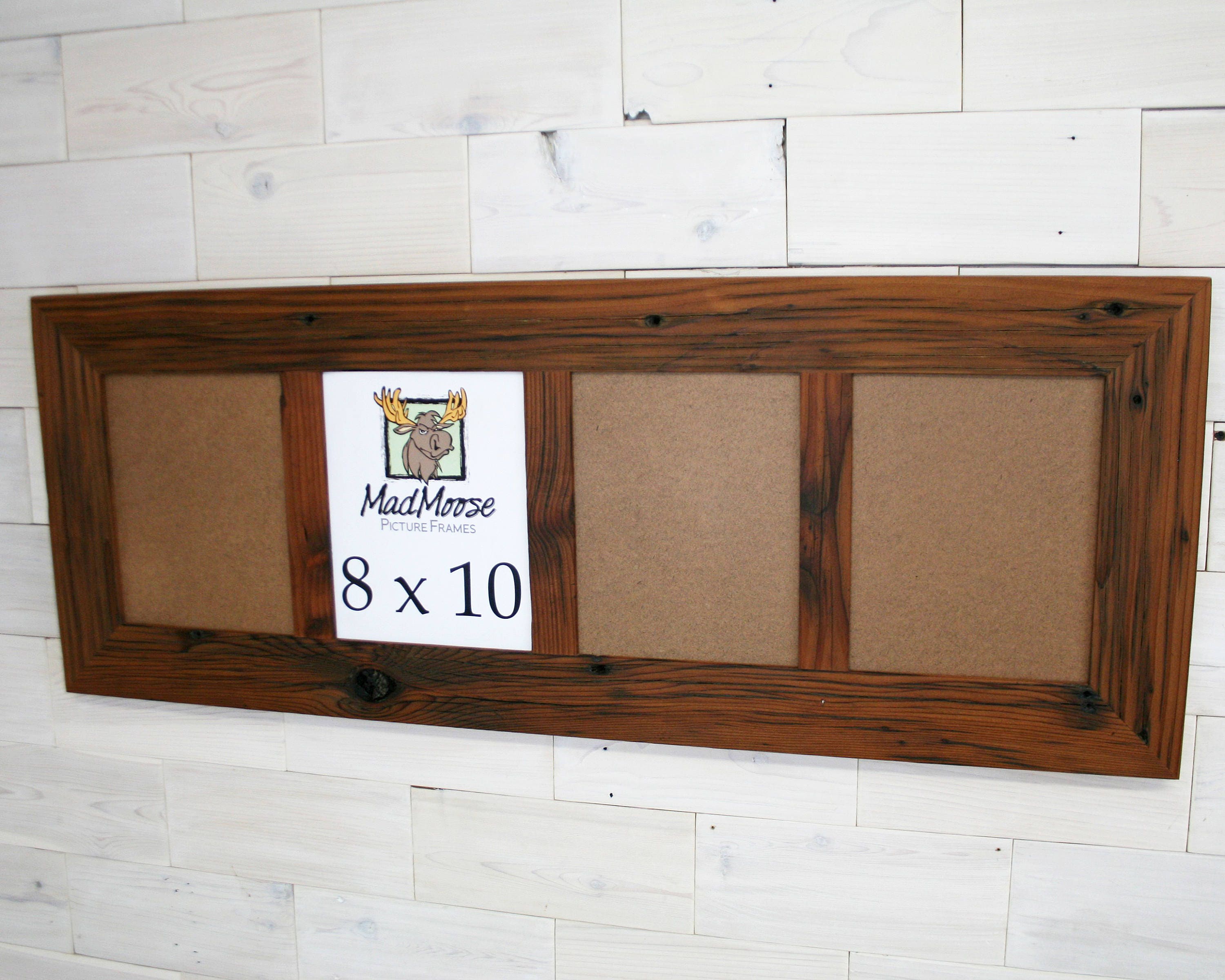 Set of 3 Reclaimed Wood 8 x 10 Picture Frames picture frames