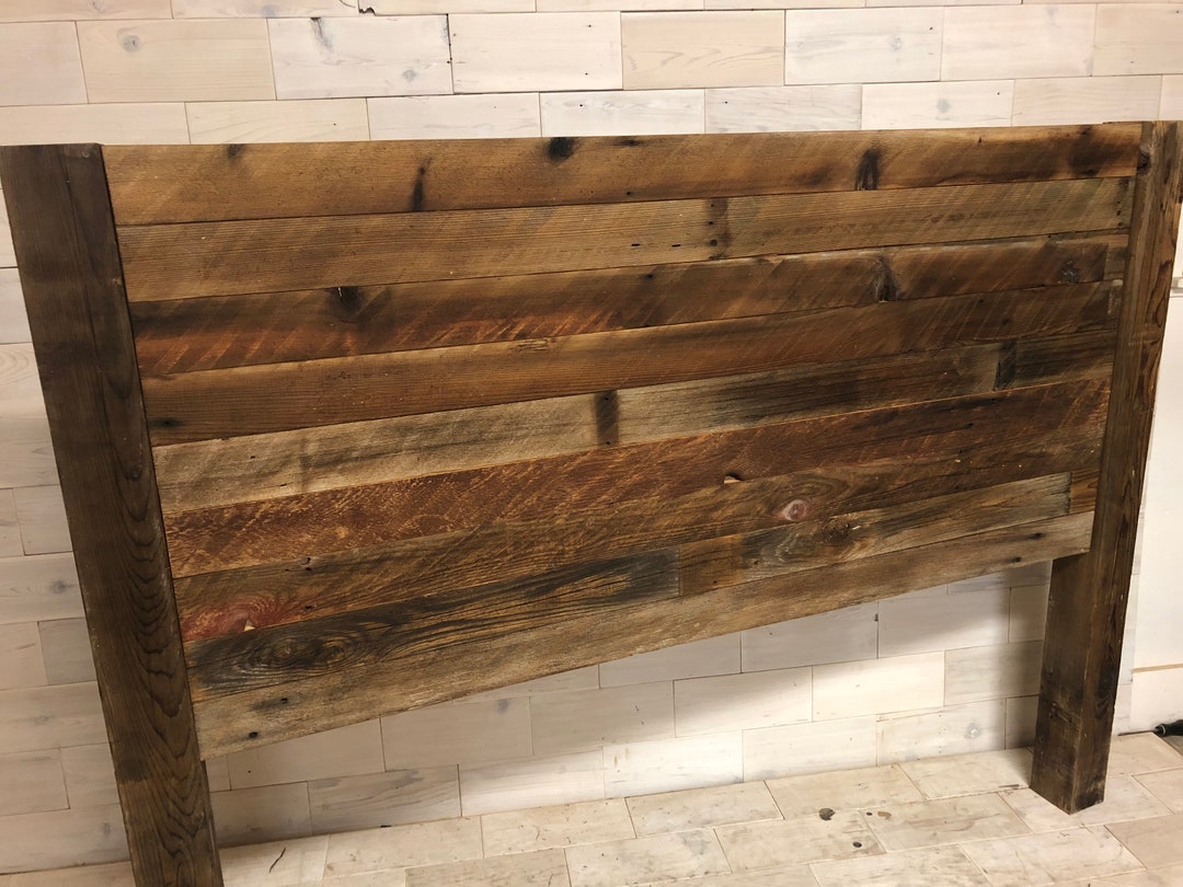 Picture Idea: Reclaimed Wood Hanging Headboard Headboard With Posts