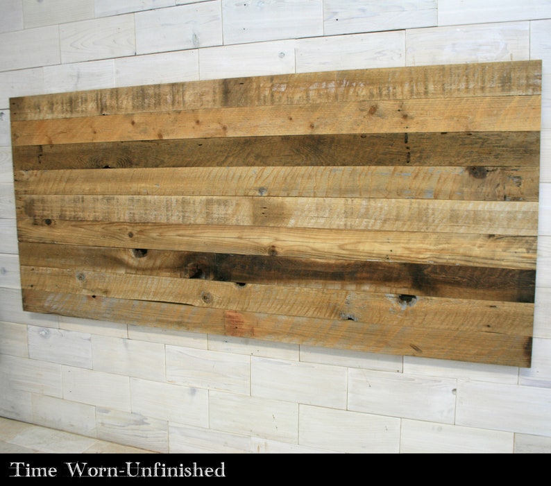 all bed sizes Texture Horizon Design Barn Wood Hanging Headboard Panel