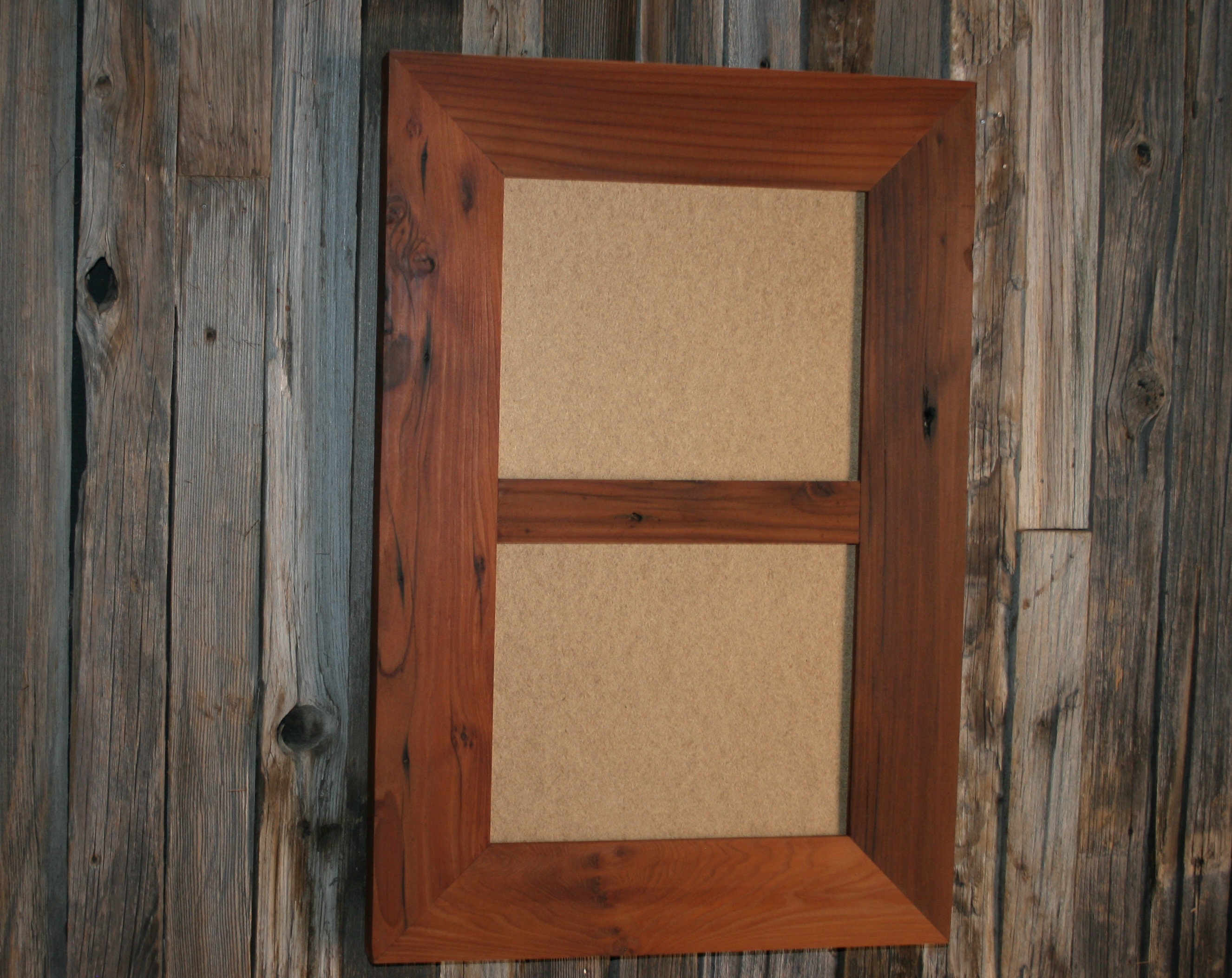 Reclaimed redwood handmade wide picture frame 16x20