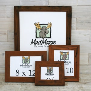 Reclaimed Redwood Picture Frame Classic-1.25&quot; | choose your size 4&quot; x 4&quot; up to 20&quot; x 20&quot;