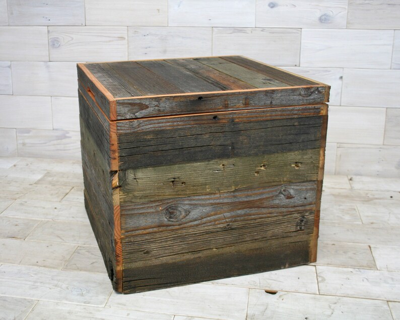 Barn Wood Box 24 X 24 X 24 Etsy Barn Wood Box 24 X 24 X 24 Etsy