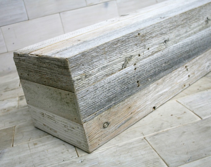 Fireplace Box Mantel | Barn Wood - GhostGray Urban Wood | choose your size