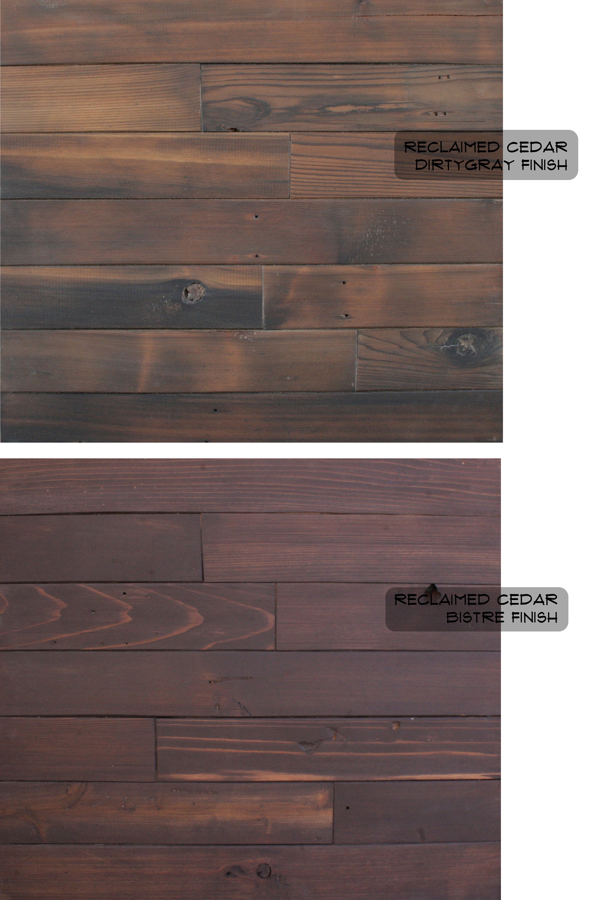 Reclaimed Cedar Finish Color Sample