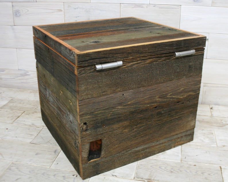 Barn Wood Box 24 x 24 x 24 Etsy
