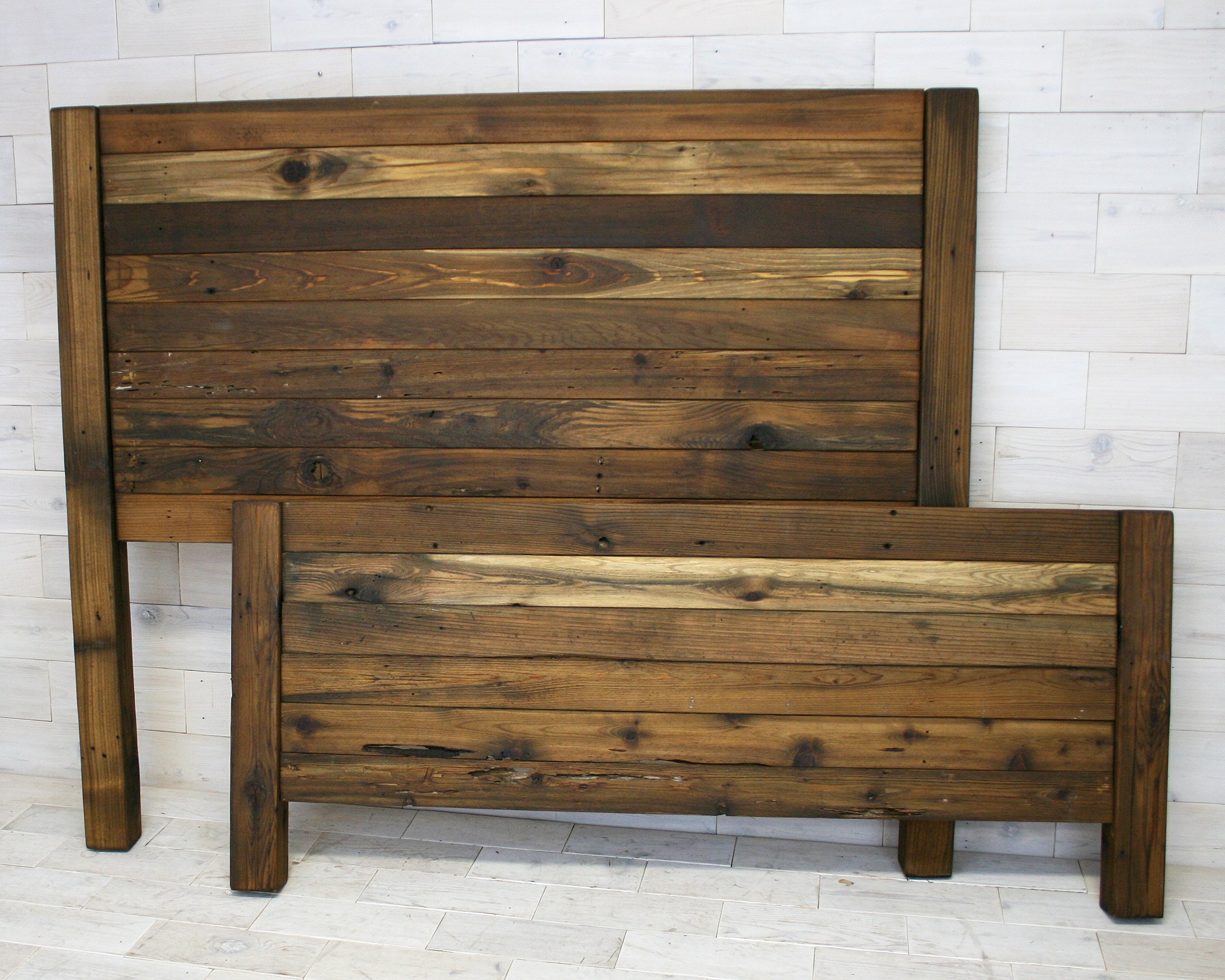 Reclaimed Wood Hanging Headboard Headboard with Posts or Etsy