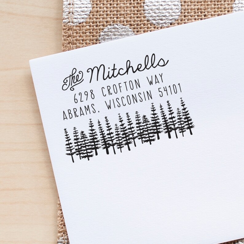 Return Address Stamp Self Inking Custom Address Stamp Wedding Etsy