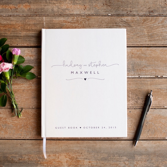 Wedding Guest Book Wedding Guestbook Custom Guest Book Etsy