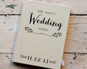 Wedding Journal, Notebook, Wedding Planner Personalized, custom wedding book gift for bride rustic wedding bridal shower guest book kraft