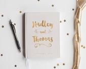 Gold Wedding Guest Book Wedding Guestbook Custom Guest Book Personalized Customized custom design wedding gift keepsake faux gold foil book