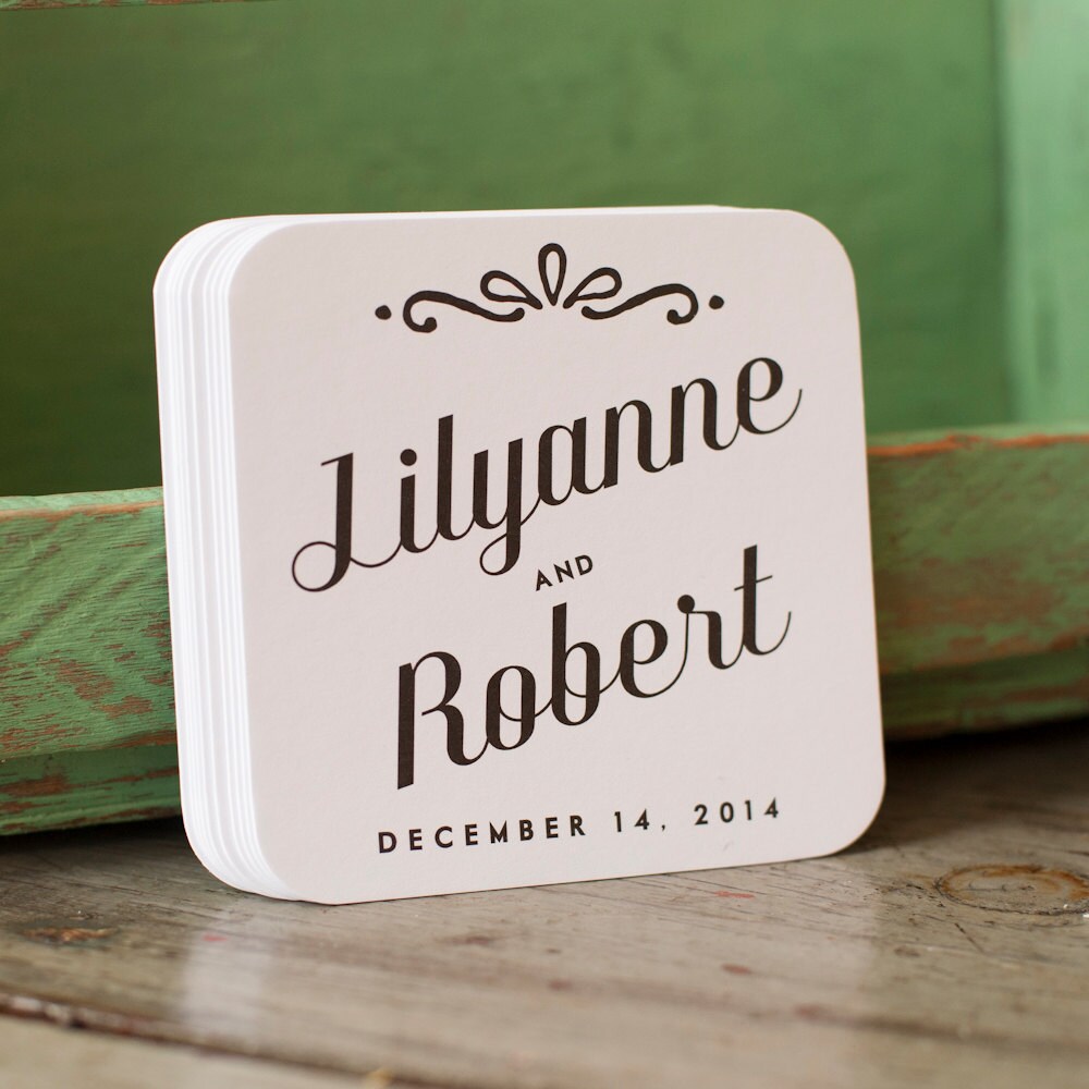 Personalized Wedding Coasters Wedding Favors Wedding Coasters