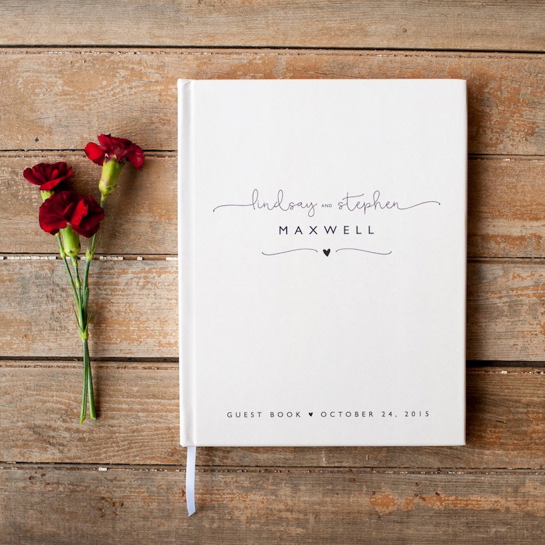 Wedding Guest Book Wedding Guestbook Custom Guest Book Etsy