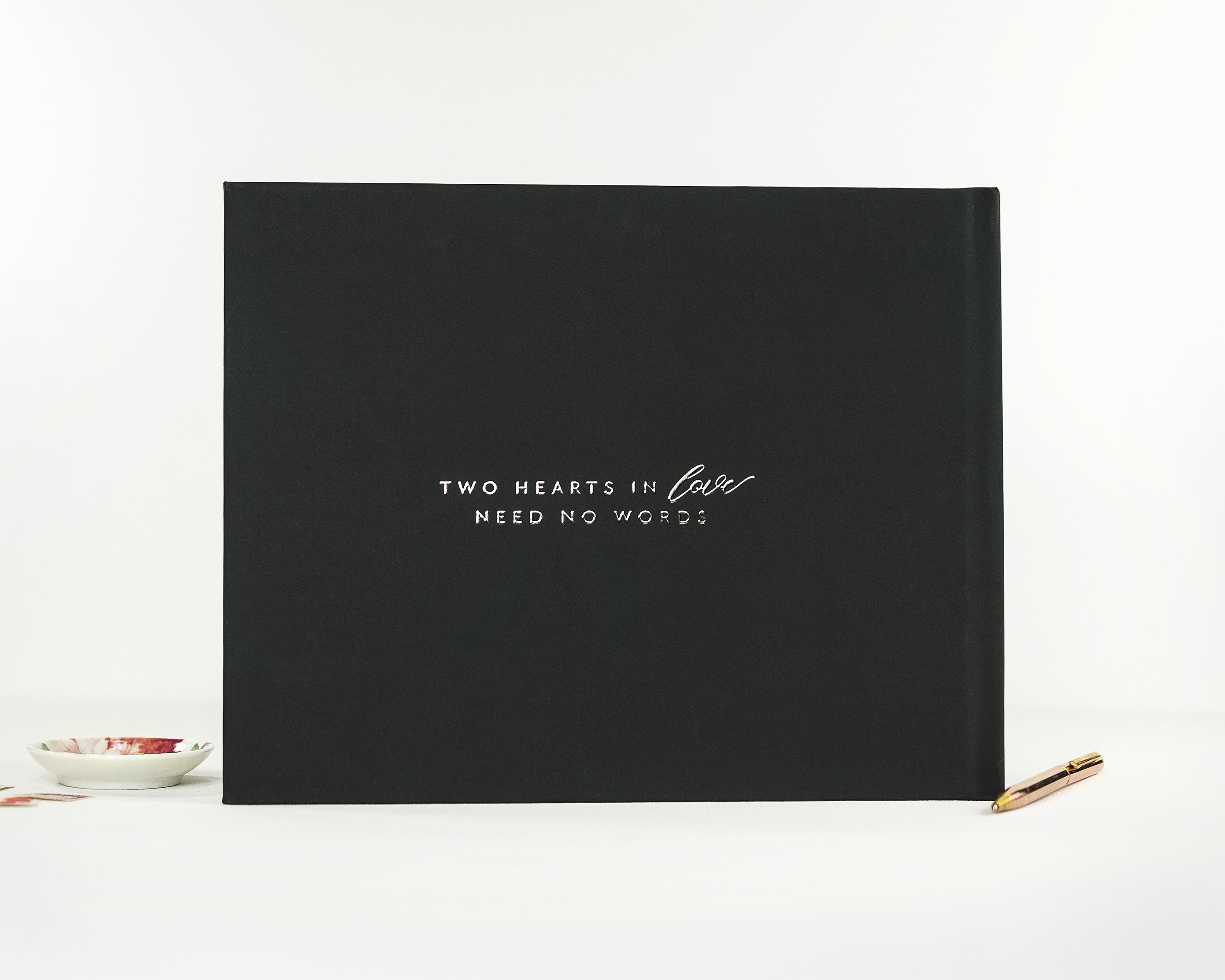 Modern Guest Book for Wedding in Black and Silver Wedding Etsy