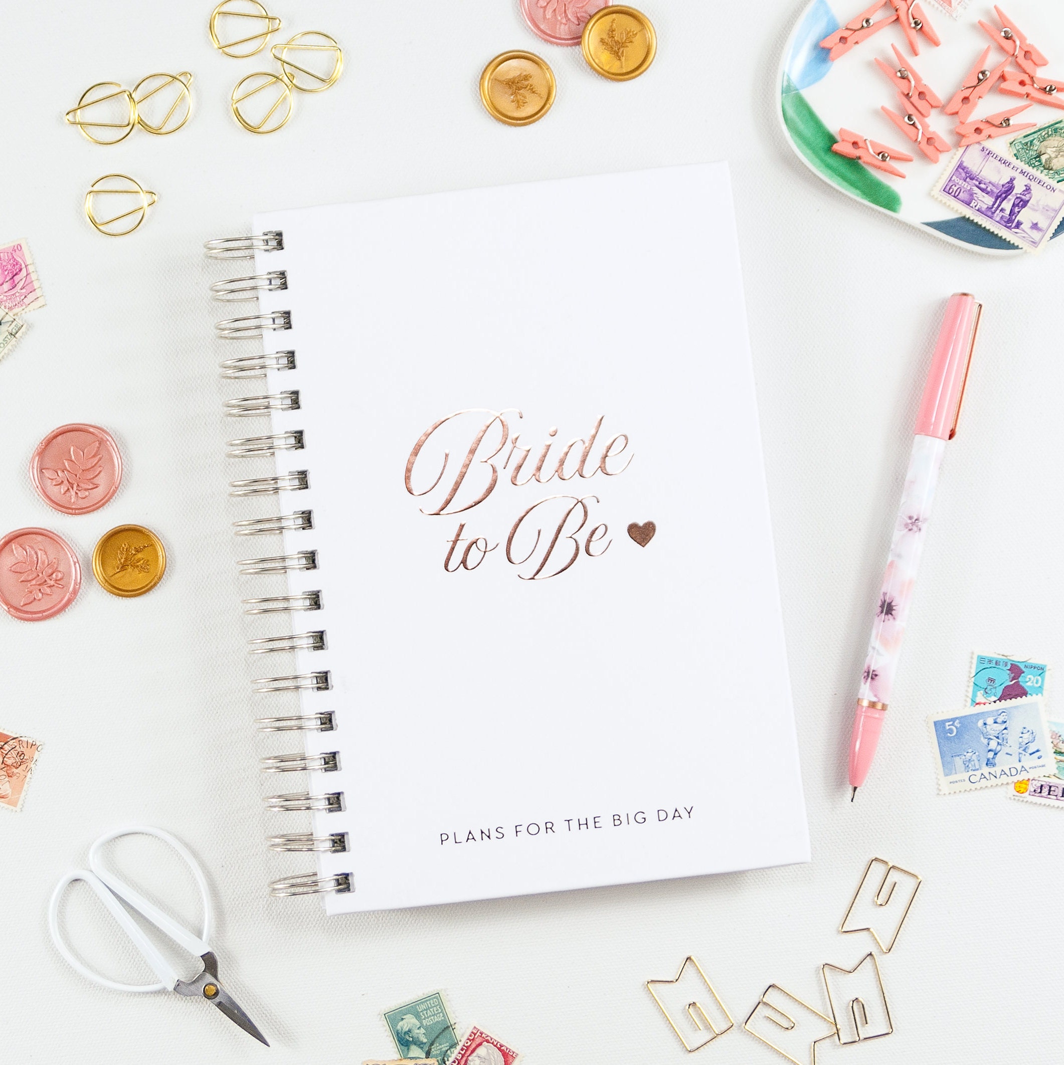 Bride To Be Wedding Planner Book Rose Gold