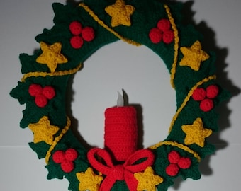 DEUTSCHE PDF Häkelanleitung Türkranz Weihnachten Amigurumi