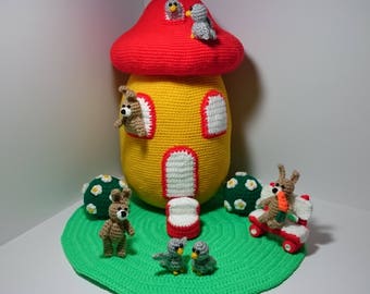 DEUTSCHE PDF Häkelanleitung - Amigurumi - Das Osterhäuschen