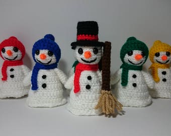 DEUTSCHE PDF Häkelanleitung Leuchtfigur Schneemann