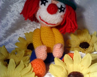 DEUTSCHE PDF Häkelanleitung - Amigurumi " Clown Fridolin"