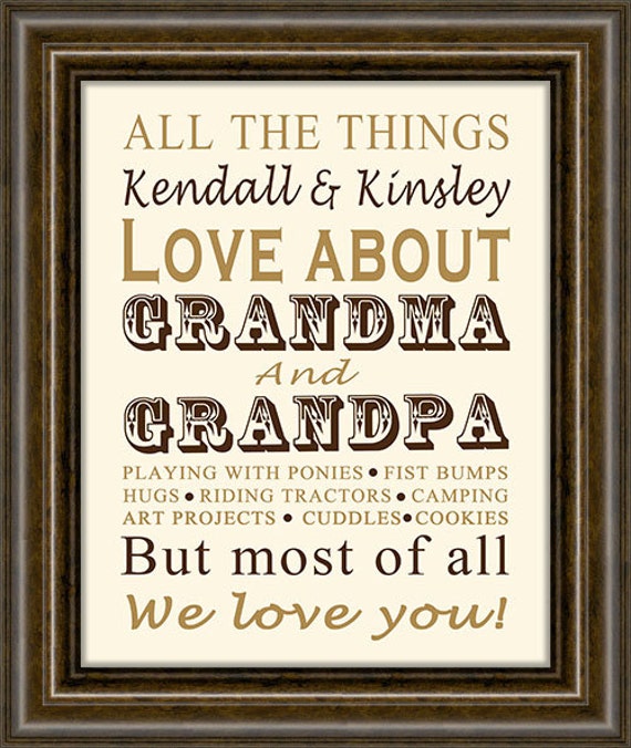 Personalized Gift Gifts For Grandparents Personalized Etsy