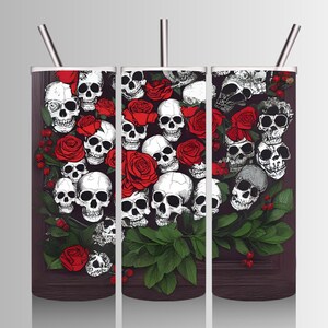 Skulls and Roses Tumbler Wrap