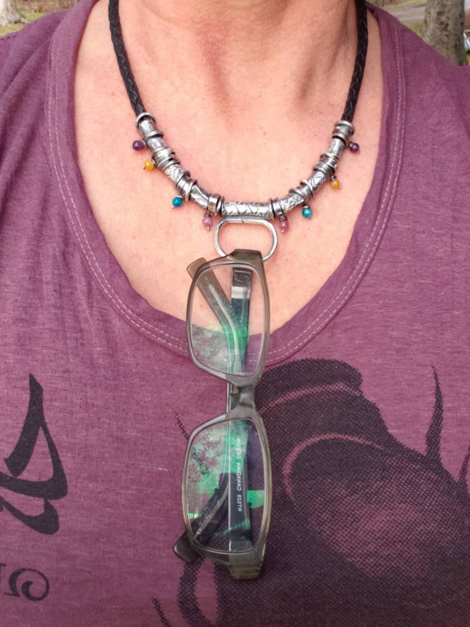 Eyeglass Holder Eyeglass Necklace Eyeglass Loop Eyeglass Etsy