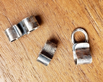Sterling Silver Hand-Forged Pendant Enhancer Hook: Necklace Adapter
