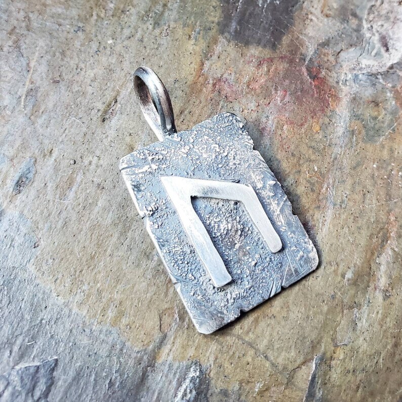 Sterling Silver Nordic Rune Necklace, Ancient Unearthed Charm - Etsy