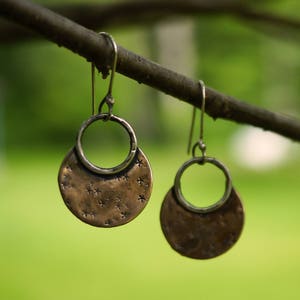 Mixed Metal Earrings,  Bronze Earrings, Moon Earrings, Mixed Metal Earrings, Boho Earrings, Star Earrings, Silver Earrings, Celestial