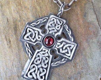 Celtic Cross, Hand-forged Cross, Celtic Jewelry, Ancient Cross, Celtic Pendant, Irish Cross, Cross Necklace