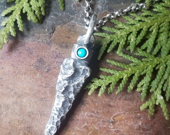 Amulet Necklace, Arrowhead, Spearhead Necklace, Arrowhead Necklace, Spear Necklace, Turquoise Necklace, Archaeology Necklace