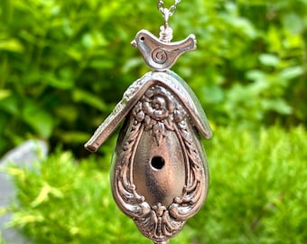 Silverware Birdhouse Pendant