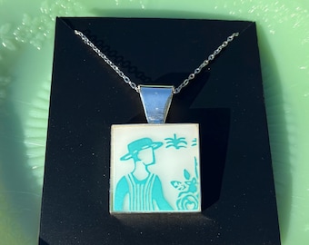 PYREX Amish Butterprint pendant