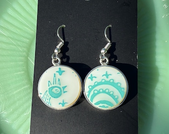 PYREX Amish Butterprint Earrings