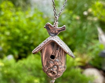 Silverware Birdhouse Pendant