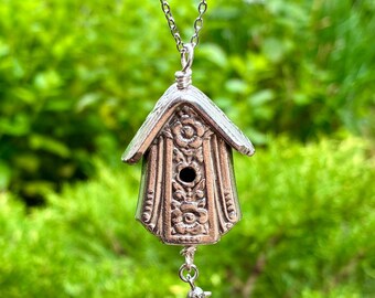 Silverware Birdhouse Pendant